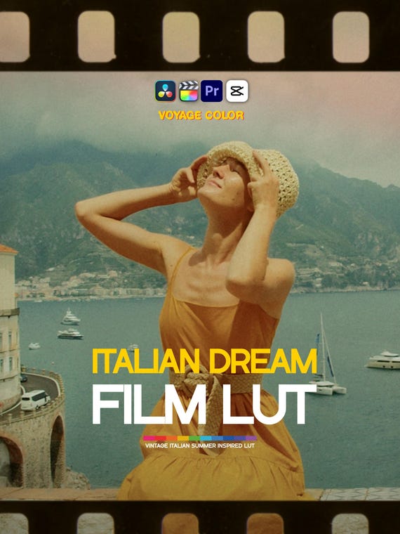 Cinematic LUT | Vintage Italy Film Tones | Rec.709 | Premiere Pro, DaVinci Resolve, FinalCutPro, CapCut