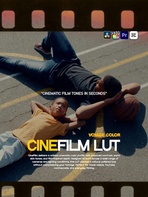 Cinematic Film LUT | Instant Film Tones | Rec.709 & LOG | Premiere Pro, DaVinci Resolve, FinalCutPro