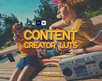 Cinematic LUTs Pack for Content Creators & YouTube |  Rec.709 | Video Color Grading