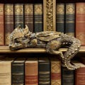 Sleeping Bookshelf Dragon,Halloween Bookshelf Ornament,Book Nook,Fantasy Figurine , Book Nook Companion product logo