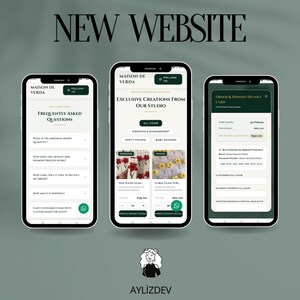 Luxury Boutique Gift Shop Website Template | Wedding Favor Landing Page | HTML Tailwind CSS Website Code | Handcrafted Favor Order System