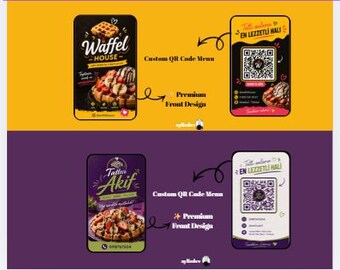 Redigerbart visitkort för hamburgare med QR-kod, anpassat visitkort för restaurang, mall för snabbmatsvisitkort, minimalistisk QR-kodsdesign