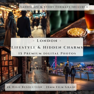 Londons livsstil och dolda charmar | Stockfoton | Filmisk 35 mm filmkornighet | 4K-innehållsskaparpaket (digital nedladdning)