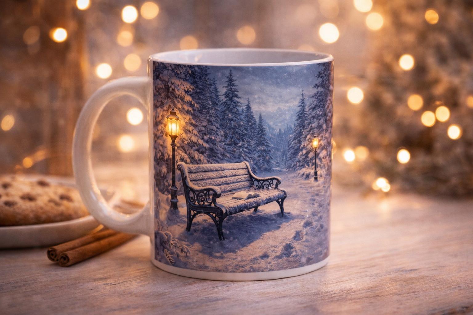 Dream Benches Mug Wrap Bundle, 12 JPG Designs, Scenic Full Background ...