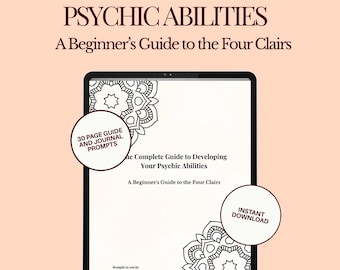 Beginner Psychic Abilities Guide | Develop Clairs, Intuition Workbook (Digital Download)