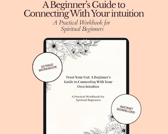 Intuition Workbook | Beginner Spiritual Guide, Self Trust (Digital Download)