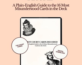 Tarot Court Cards Decoded Guide – Famous People Examples (Digital Download)