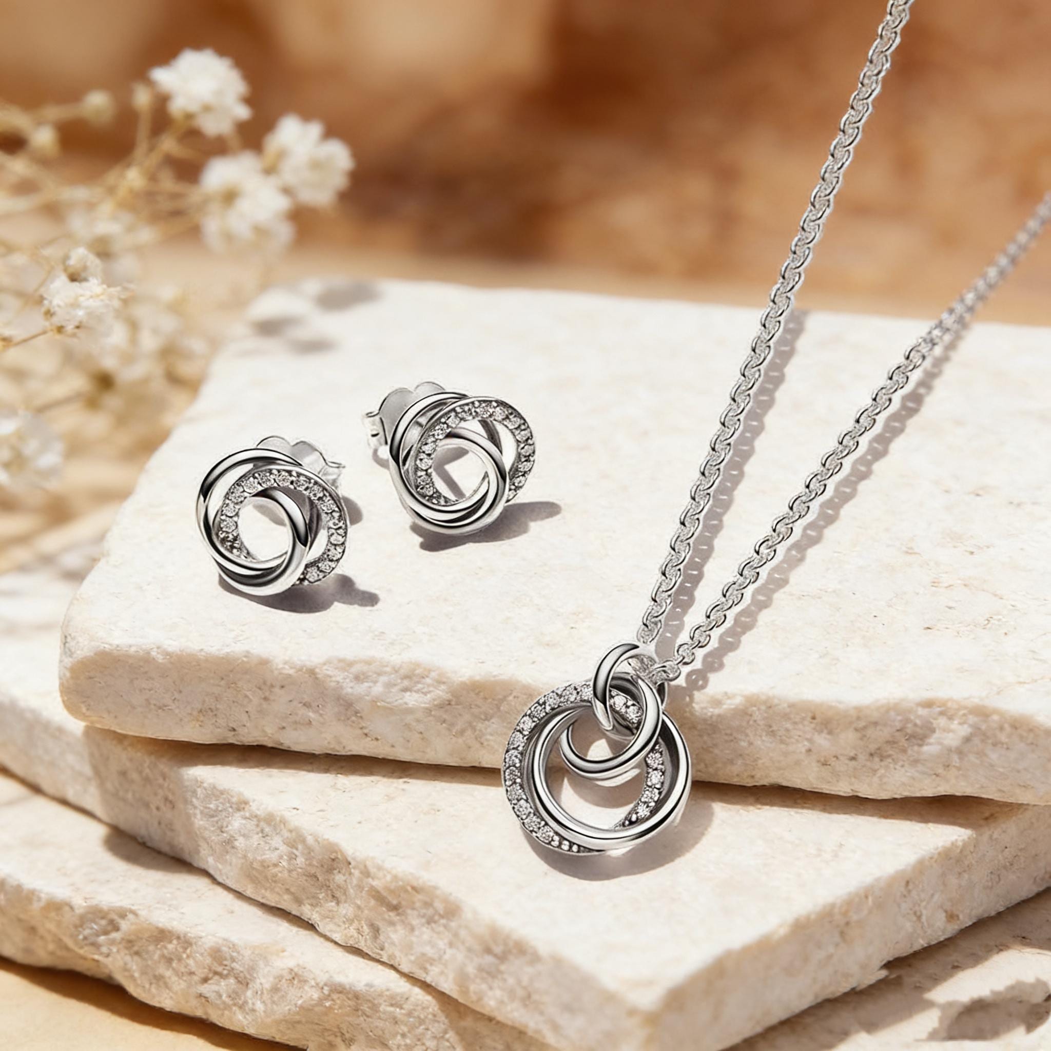 Pandora necklace and earring set - Etsy 日本