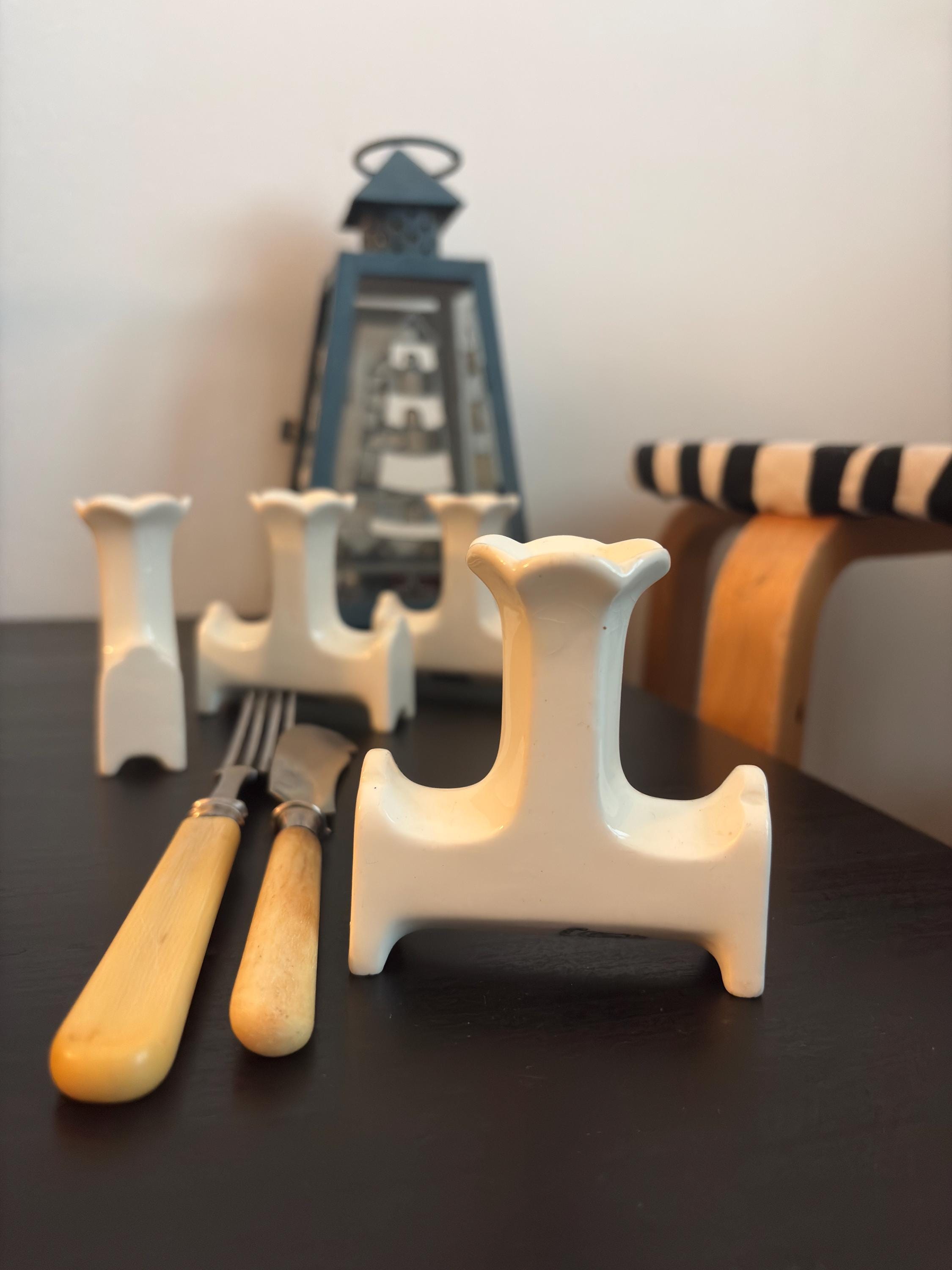 rutebo ルーテボ 花 ナイフ置き ナイフスタンド 置物 2個 Knife Rest With Vase - Etsy