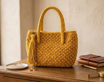 Modello per borsa all'uncinetto con texture / Modello per borsa all'uncinetto per principianti / Modello per borsetta all'uncinetto / Modello PDF per borsa tote di lusso / Modello per borsa alla moda