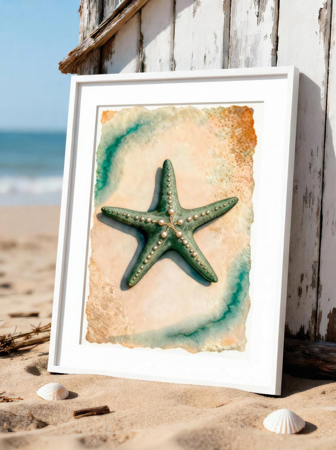 Coastal Starfish Watercolor Print - Beach House Decor, Ocean Sea Star ...