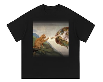 Renaissance Cat Shirt | Divine Touch, Funny Kitty Art Tee
