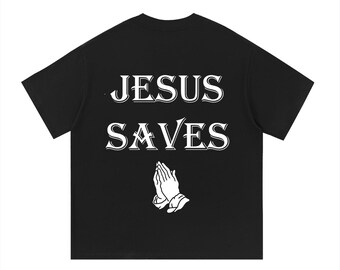 Jesus Saves Graphic Tee | Christian Streetwear, Faith Apparel Unisex