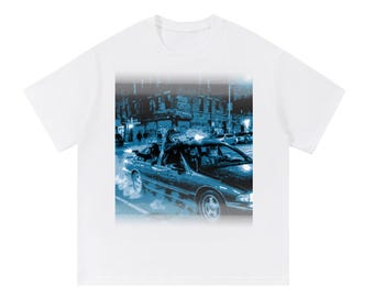 Cartoon Chaos Cat Shirt, Mischief Kitty Streetwear Tee, Wild Cats Driving Graphic