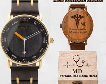 Personalized Medical School Graduation Gift | Engraved Doctor Watch | MD Gift | Custom Name