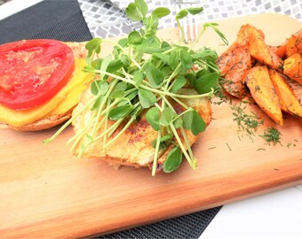 Coronation Chicken Sandwiches with Honey Dill Carrots, Easy Dinner Recipe, Printable Digital PDF