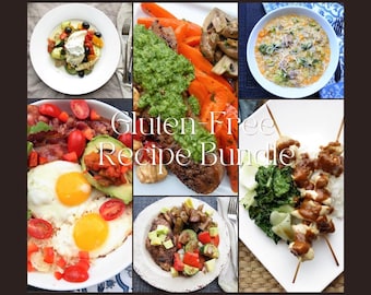 Easy Dinner Recipes for Two - 7 Gluten-Free Meals | Printable Recipe Cards | Instant Download