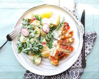 Lemon Caraway Chicken Breast Recipe, Spring Potato Salad for Two (Digital Download)