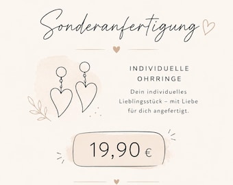 Sonderanfertigung Ohrringe | Individuelles Design | Minimalistische Statement Ohrringe