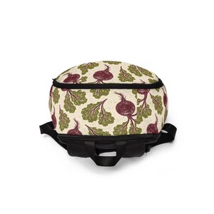 Beetroot Pattern Backpack | Vegetable Garden Print Backpack image 6