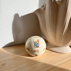 Vintage Royal Doulton Bunnykins Money Ball Bank | Ceramic Nursery Decor, Collectible Piggy Bank