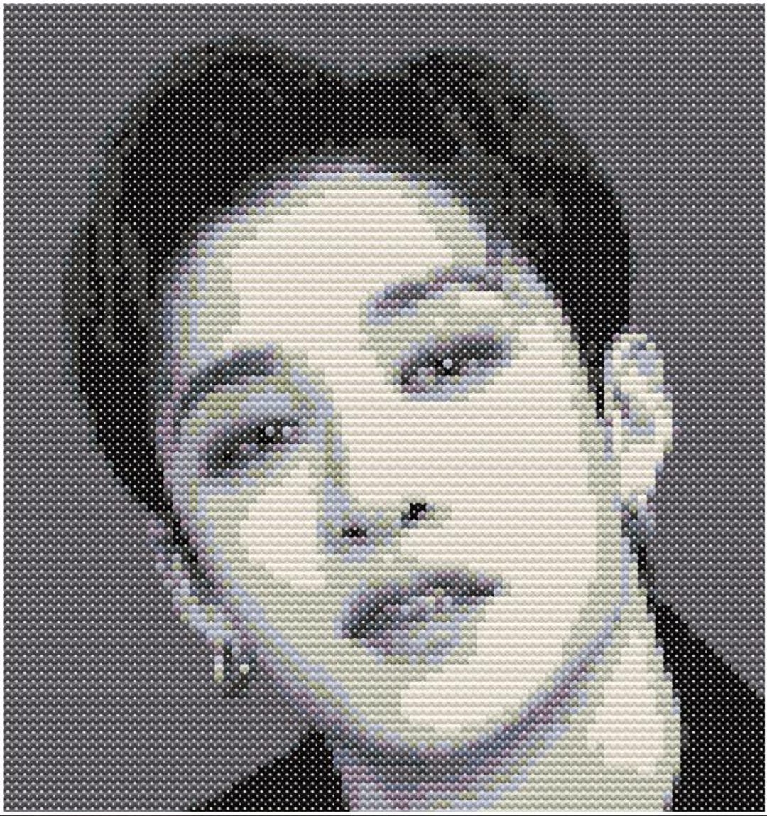 Bang Chung Pattern Stray Kids Bang Chan Cross Stitch Pattern Chart 90x98 Stitches With 11 ...