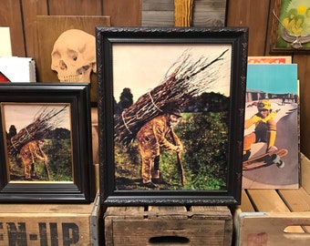 Led Zeppelin IV Album Art Framed Handmade Wood Poster 11x14