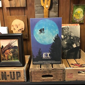 E.T. Extra Terrestrial Movie Handmade Wood Poster 10.25x16.25