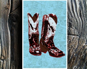 Cowboy Boots 11x17 Limited Edition Poster Print