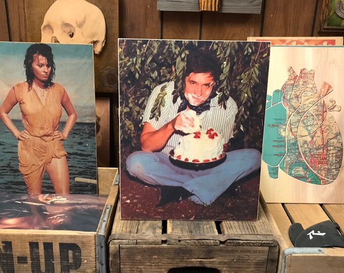 Johnny Cash Eating Cake High in the Bushes Handmade Wood Poster 10.25x13 Etsy