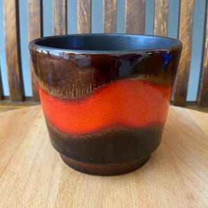 Vintage West German Pottery Planter – Scheurich Fabiola Fat Lava Mid-Century Modern Pot