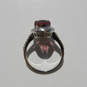 GIA Certified Natural Untreated 2.63 CT Pink Tourmaline & Diamond Ring 14KT Gold image 5