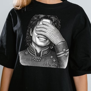 Michael Jackson PNG | Vintage Engraving Art King of Pop Smiling | MJ With Sparkling Glove | Music Legend Vector Design for Shirts, Decals