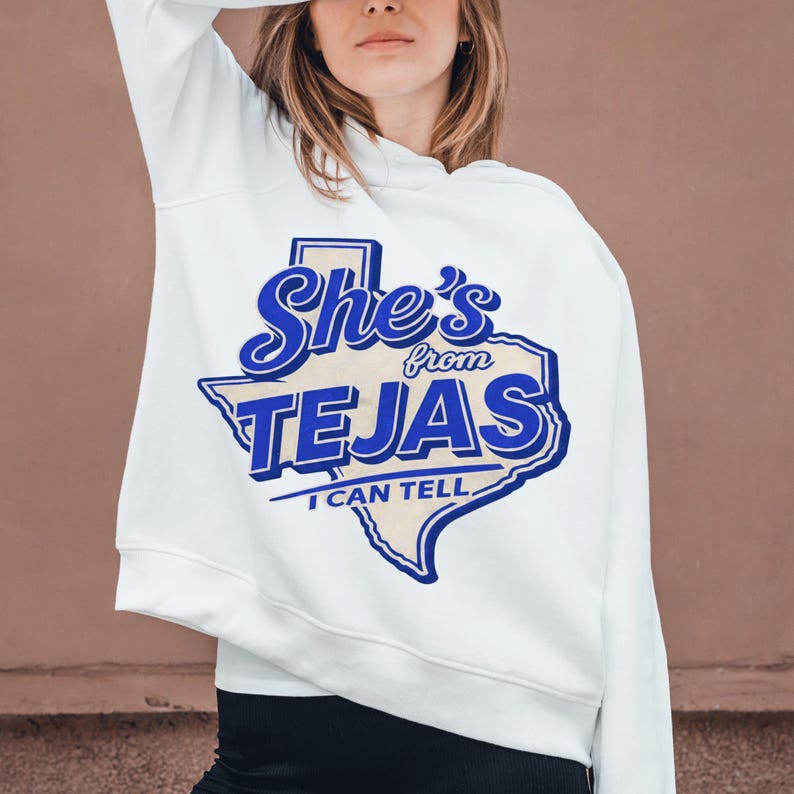 She's From Tejas I Can Tell PNG, Blue Texas State Sublimation Design - Etsy