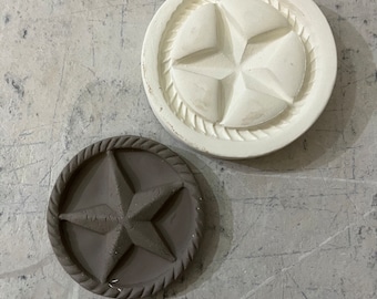 STR Clay Stamp Small Star Pottery Press Mold Relief Mold or Sprig Mold Bisque Clay Stamp for Ceramic Decoration and Texture