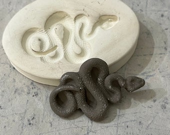 SC Snake Coiled Pottery Press Mold Relief Mold or Sprig Mold Bisque Clay for Ceramic Decoration and Texture