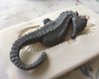 Clay Sprig - Small Seahorse Pottery Press Mold - Relief Mold - Push Mold for Ceramic Decoration and Texture