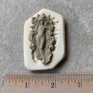 GG Grecian Goddess Bisque Sprig Mold for Pottery Decorating and Texture