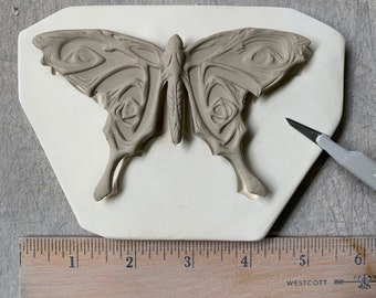 BM Butterfly Moth Bisque Sprig Mold for Pottery Decorating and Texture