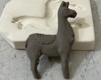 ALP Llama Clay Sprig Mold Pottery Press Mold Relief Mold or Sprig Mold Bisque Clay for Ceramic Decoration and Texture