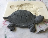 Clay Sprig Mold Turtle Pottery Press Mold Relief Mold or Sprig Mold Bisque Clay for Ceramic Decoration and Texture White