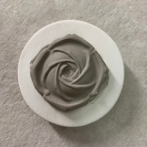 SQR Small Square Rosette Bisque Sprig Mold for Pottery Decorating and Texture