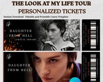 Gracie Abrams - 2 Editable Tickets - Daughter in Hell Concert