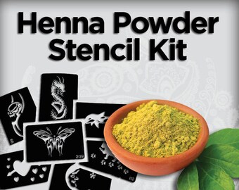 Henna Powder & Stencil Kit