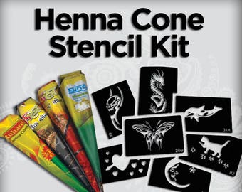 Henna Cone & Stencil Kit