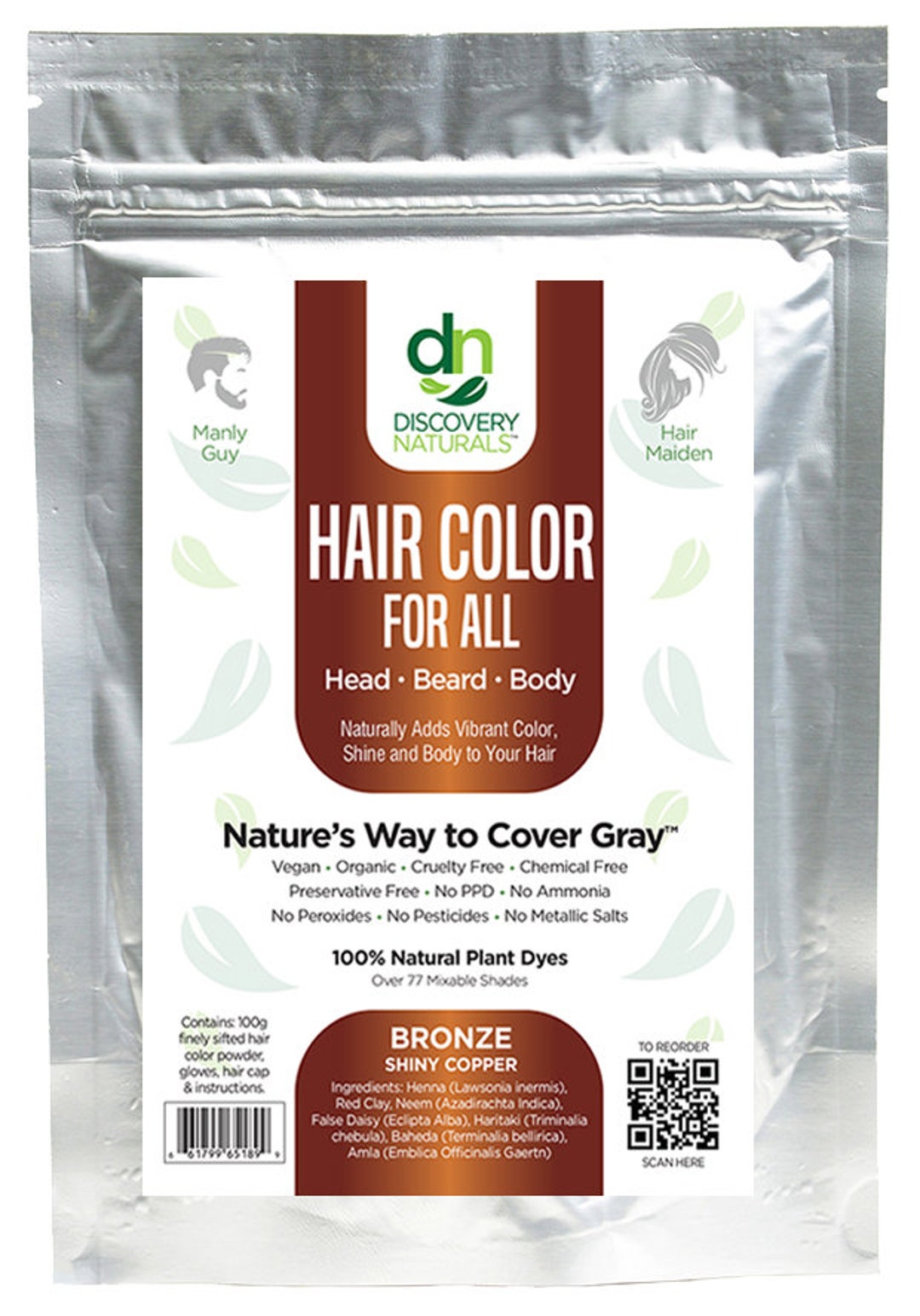 Manly Guy Bronze Shiny Copper 100% Natural & Chemical Free Beard