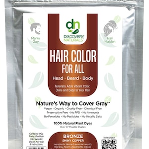 Manly Guy Bronze Shiny Copper 100% Natural & Chemical Free Beard and Hair Coloring