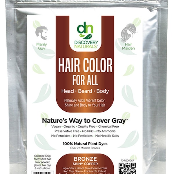 Manly Guy Bronze Shiny Copper 100% Natural & Chemical Free Beard and Hair Coloring