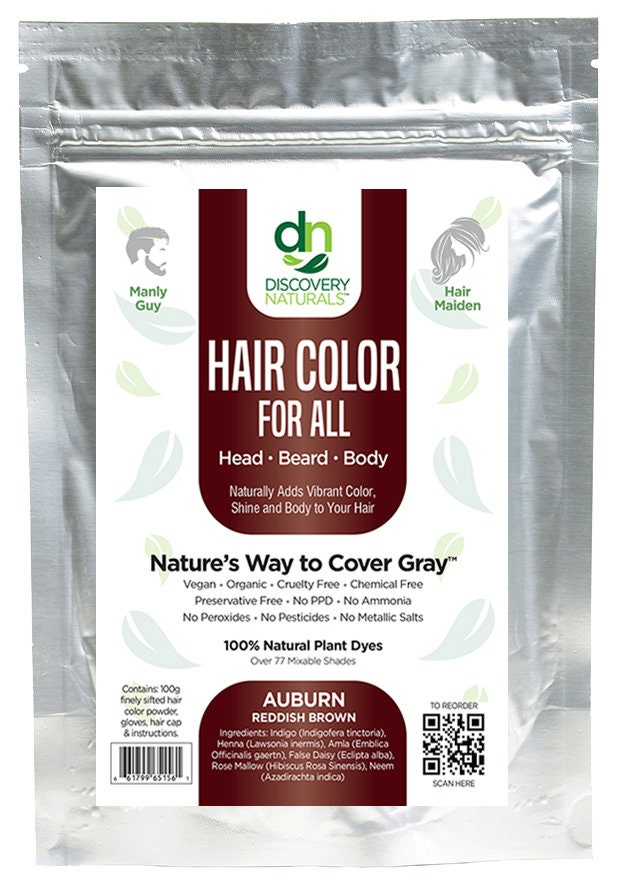 Henna Maiden Auburn Reddish Brown 100% Natural & Chemical Free Hair C…