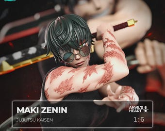 Maki Zenin | Jujutsu Kaisen | Figurine fabriquée à la main